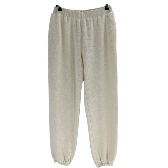 Hatch 'The Dina' Beige Polyester Boucle Lounge Pant Size 2 - Picture 2 of 4